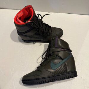 Nike Dunk Sky Hi 2.0 Sneakerboot Women Size 8.5 Green Reflective 807401-300 RARE